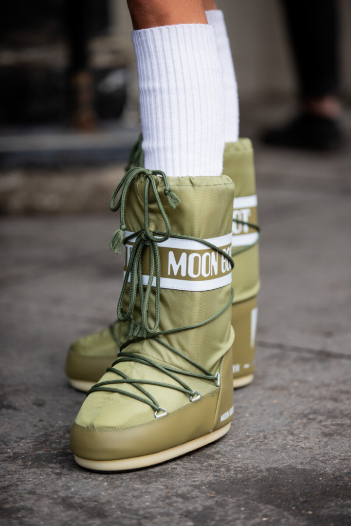 γυναικείες μπότες χιονιού moon boots πράσινες