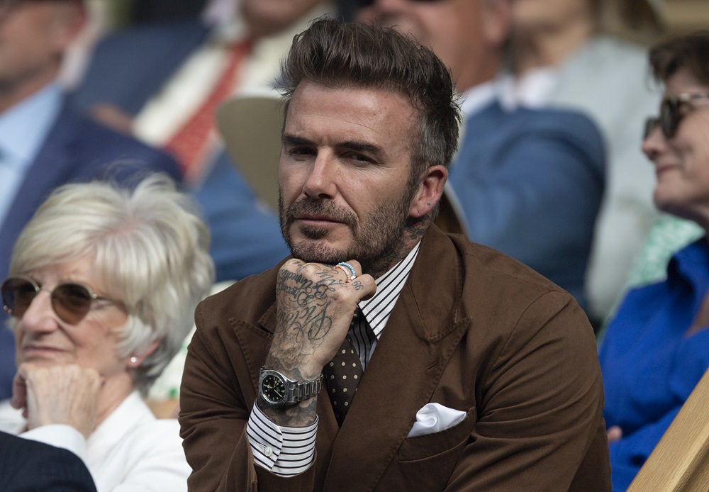 David Beckham με ρολόι στον καρπό του